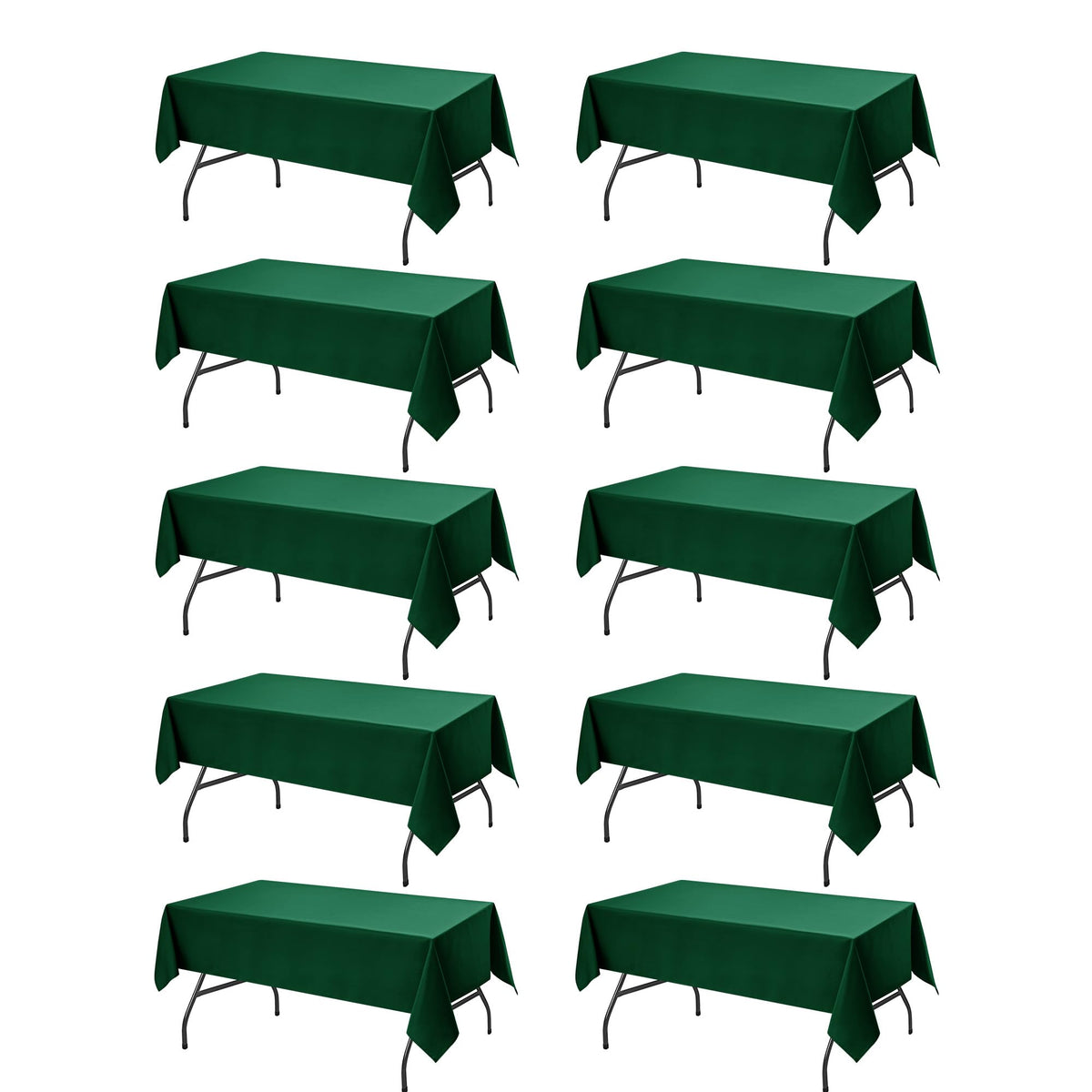 Mantel Dailyset verde caza 60x102 para mesas rectangulares, elegante para bodas