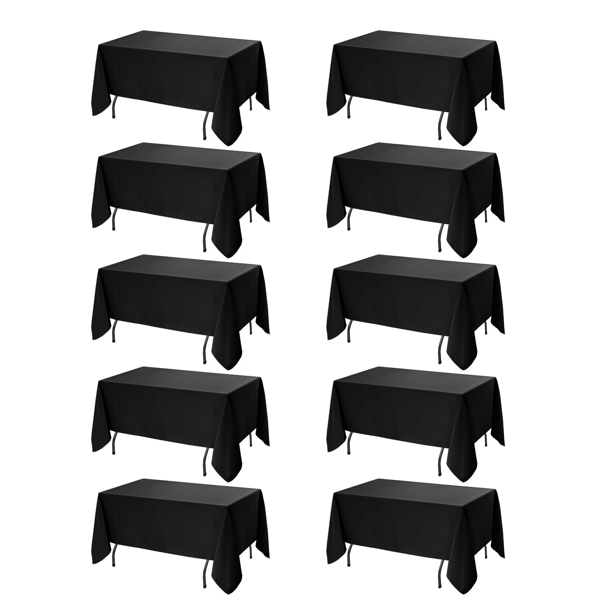Dailyset mantel negro para mesa rectangular, 60x120, ideal para banquetes