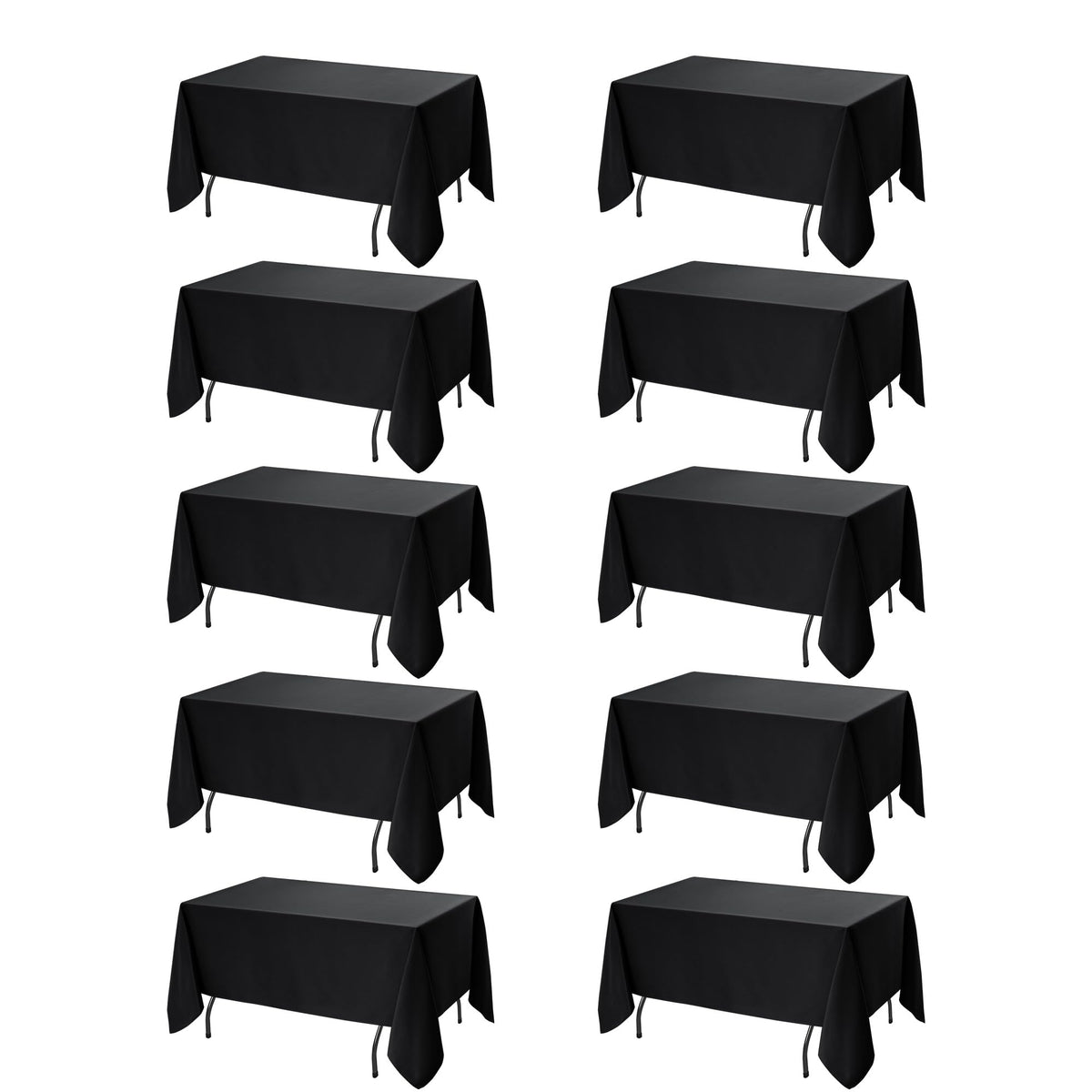 Dailyset mantel negro para mesa rectangular, 60x120, ideal para banquetes