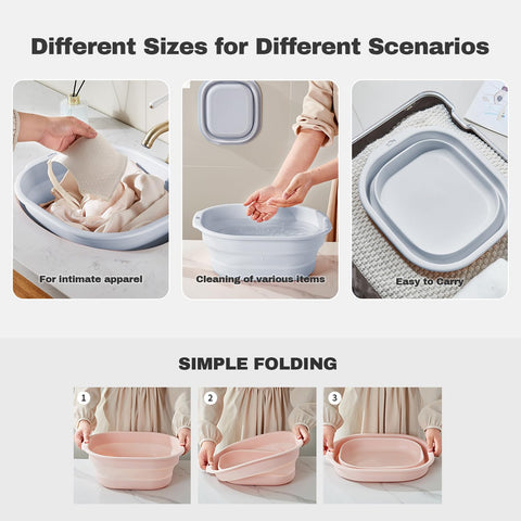 Daimix lavabo plegable con orificios para colgar, almacenamiento seguro.