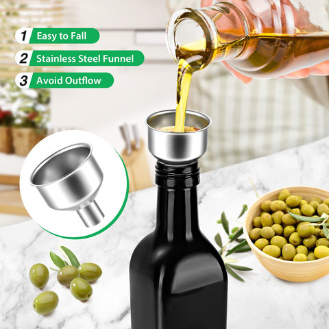 Capacidad de 17 onzas de cada dispensador DaiRen Kitchen