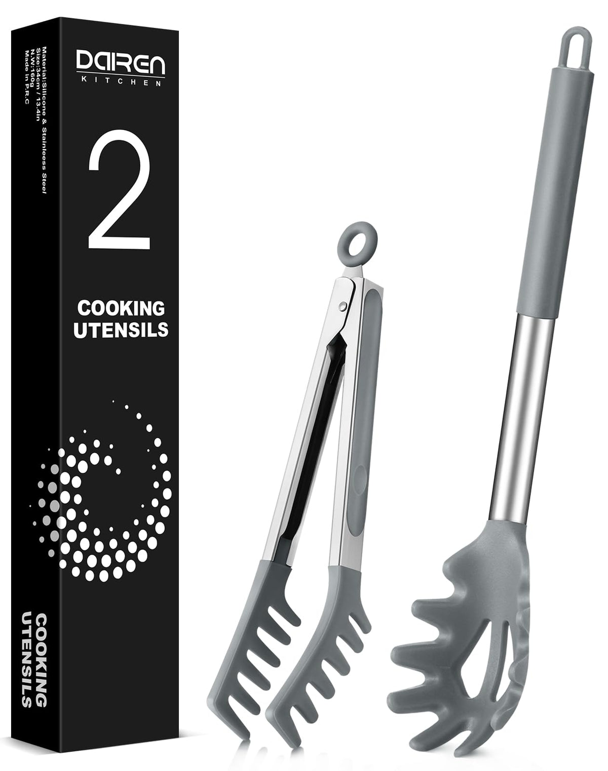Cucharón espagueti con dientes de silicona DaiRen Kitchen, ideal para servir sin romper la pasta.