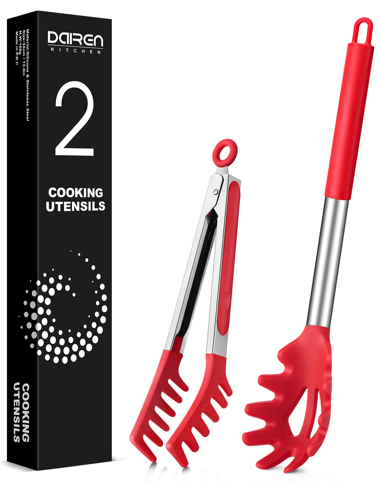 Pala para espagueti DaiRen Kitchen con dientes para recoger pasta sin derrames.