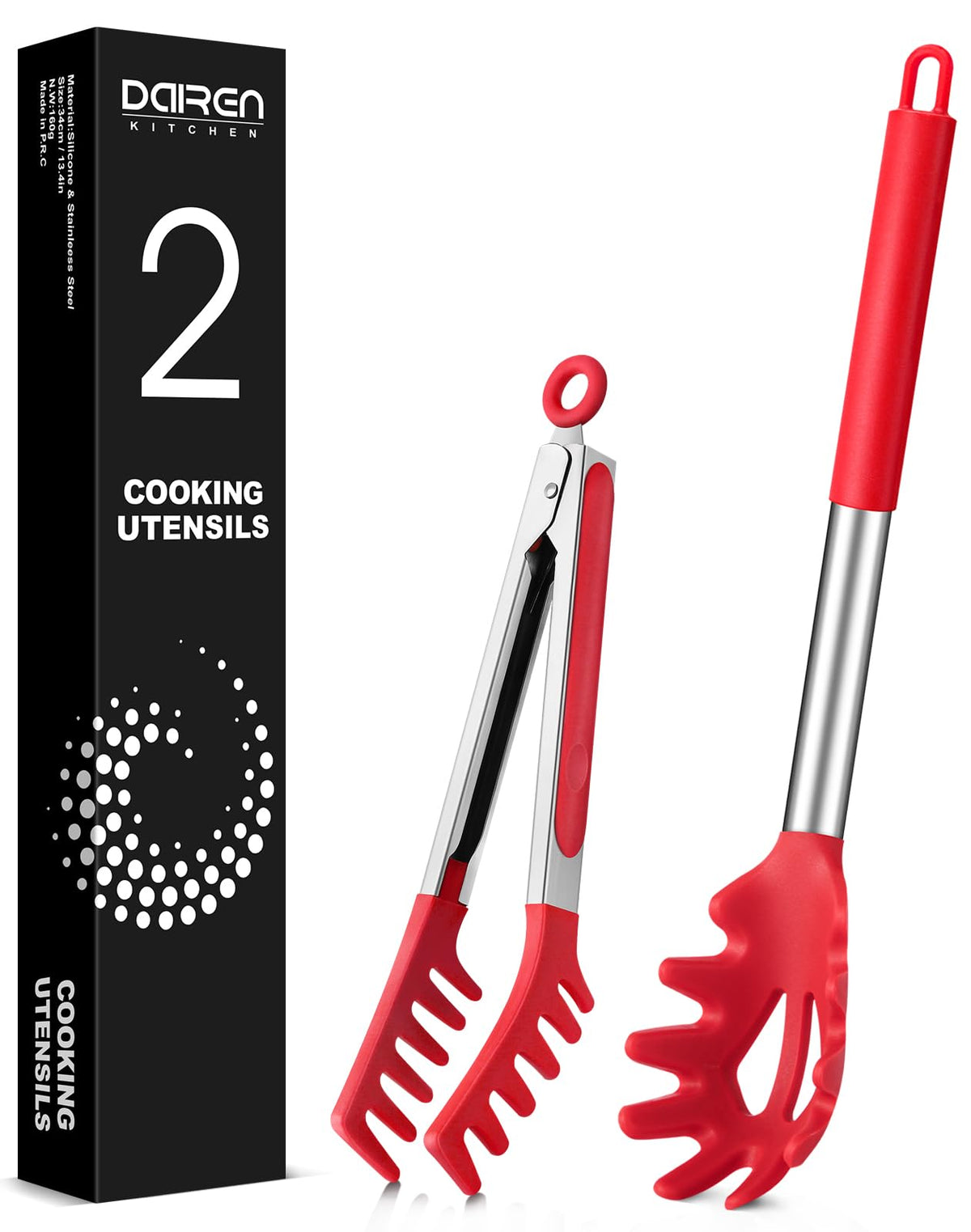 Pala para espagueti DaiRen Kitchen con dientes para recoger pasta sin derrames.
