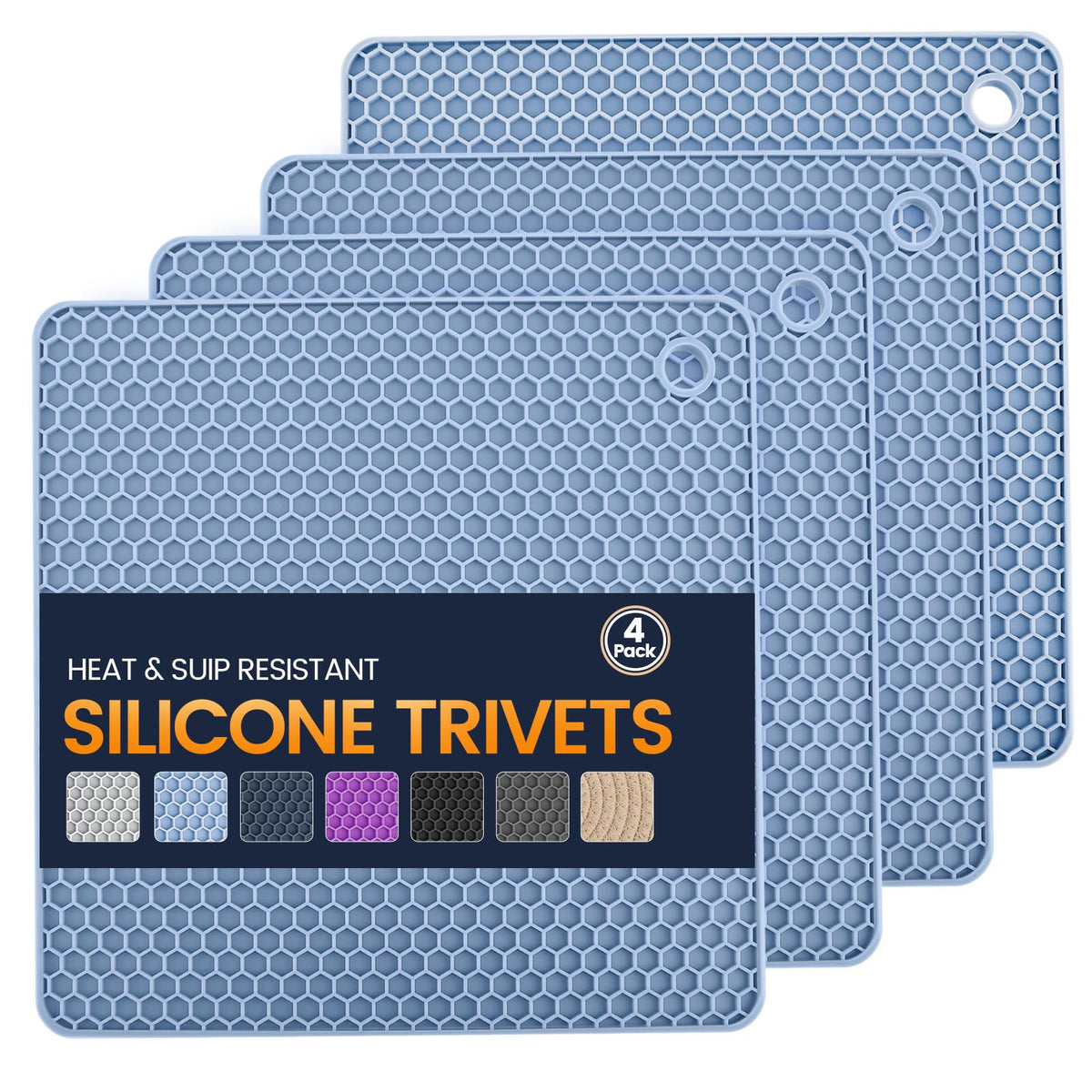 Daisiki posavasos de silicona 4 en 1 protegen superficies y evitan resbalones.