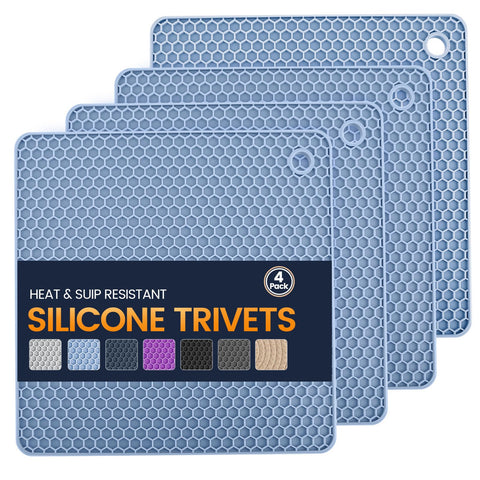 Daisiki posavasos de silicona 4 en 1 protegen superficies y evitan resbalones.
