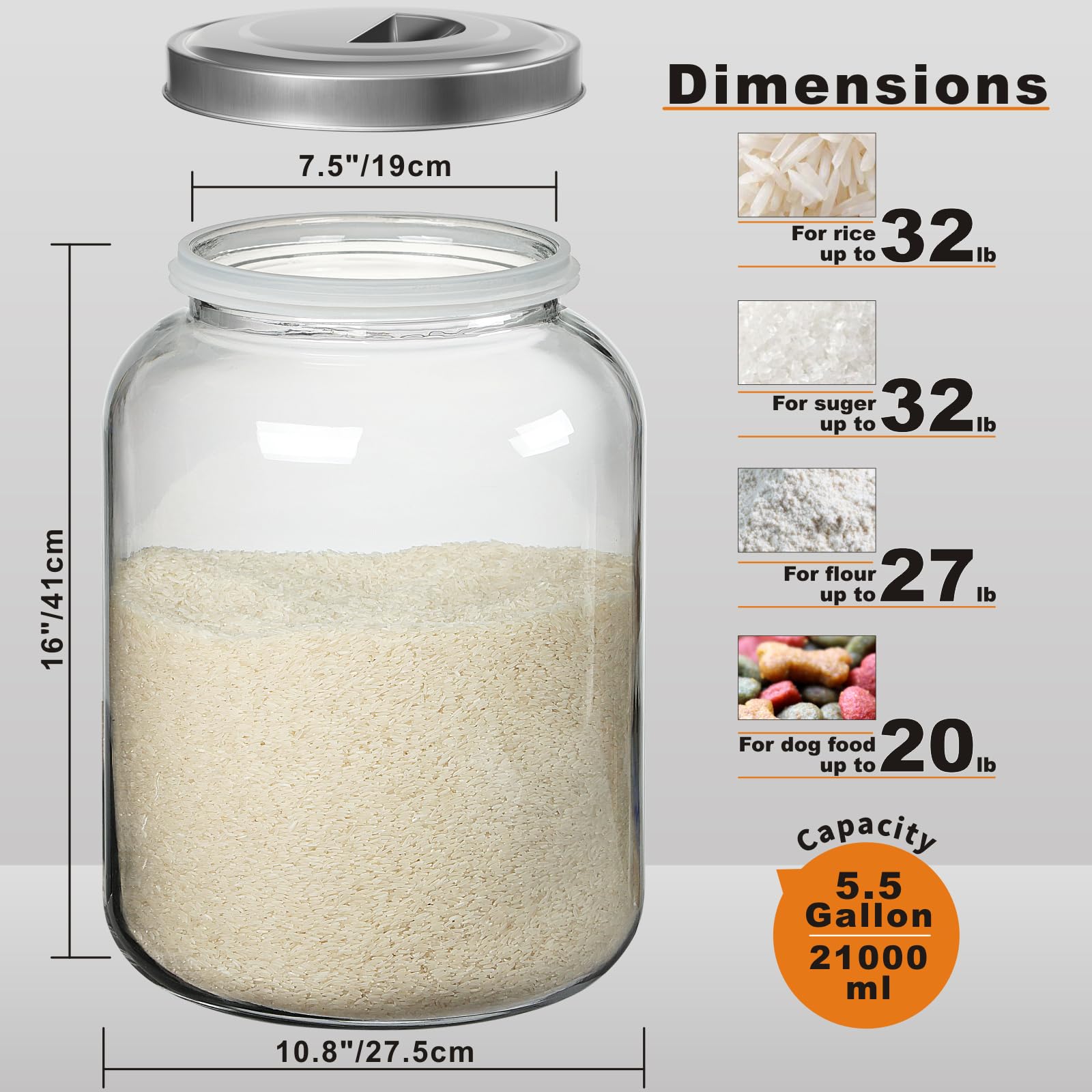 Uso de almacenamiento de alimentos en la cocina con lata Daitouge.