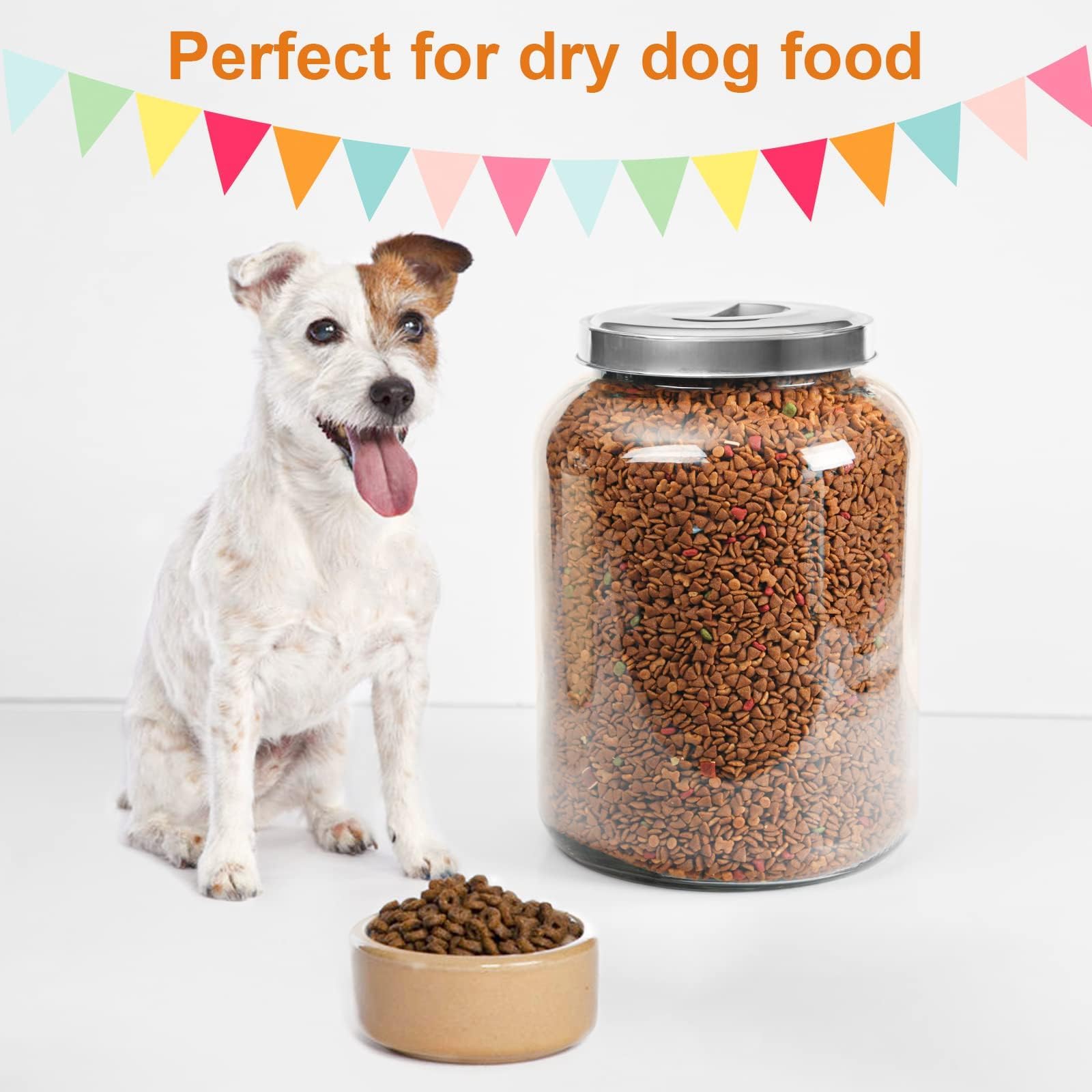 Lata de cristal Daitouge boca ancha facilita acceso y limpieza.