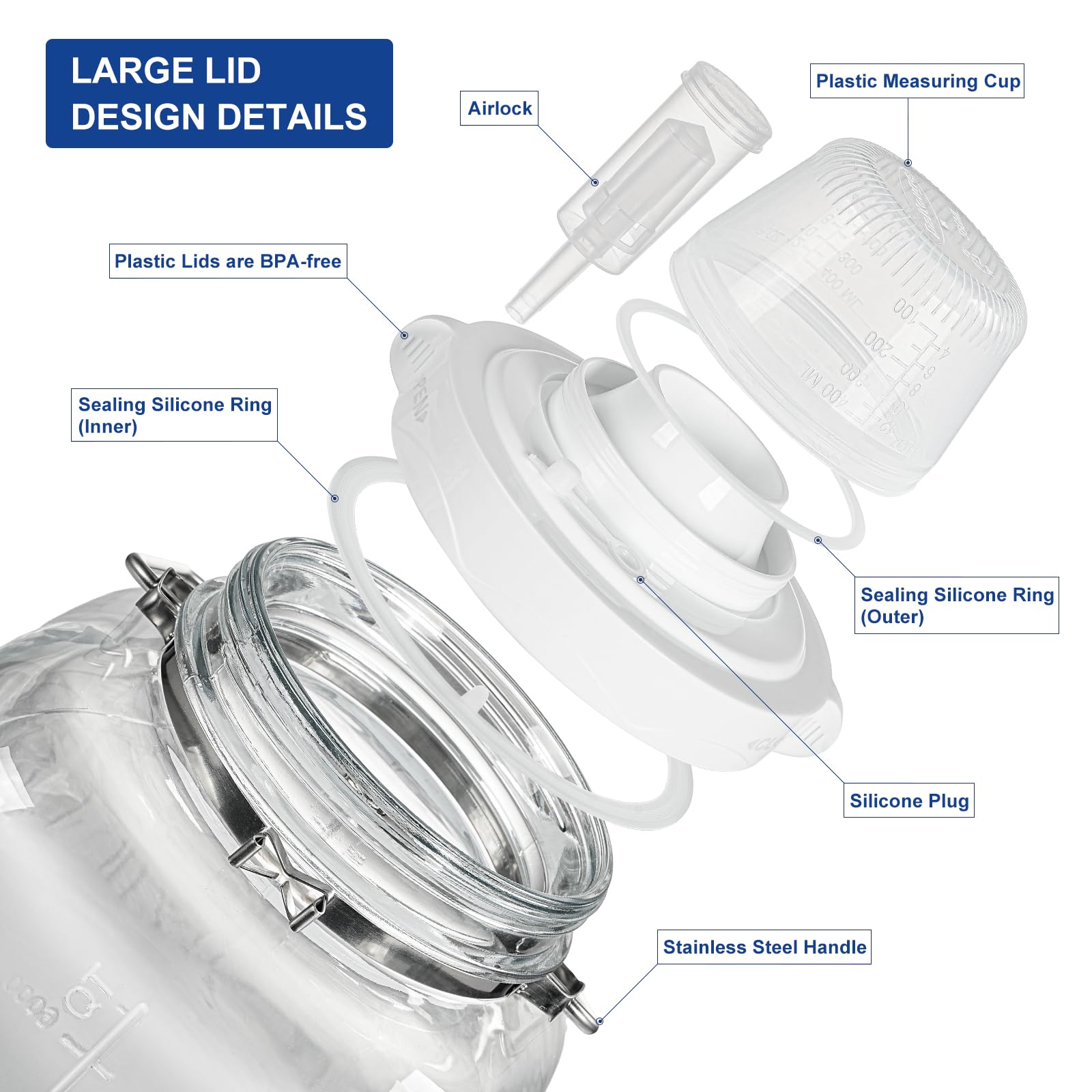 Uso versátil para fermentación, encurtidos y bebidas con Daitouge