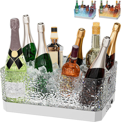 Balde DaJi-U de plástico rectangular con 15 litros para bebidas frías