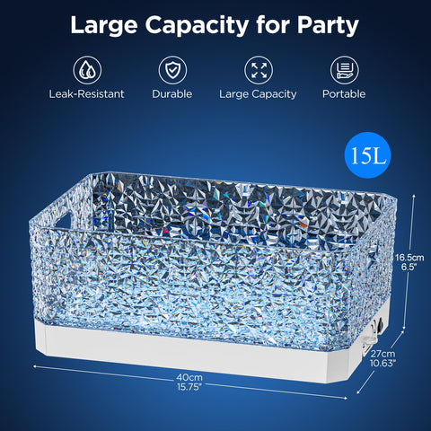 Balde DaJi-U iluminado con iluminación LED para ambientar la fiesta