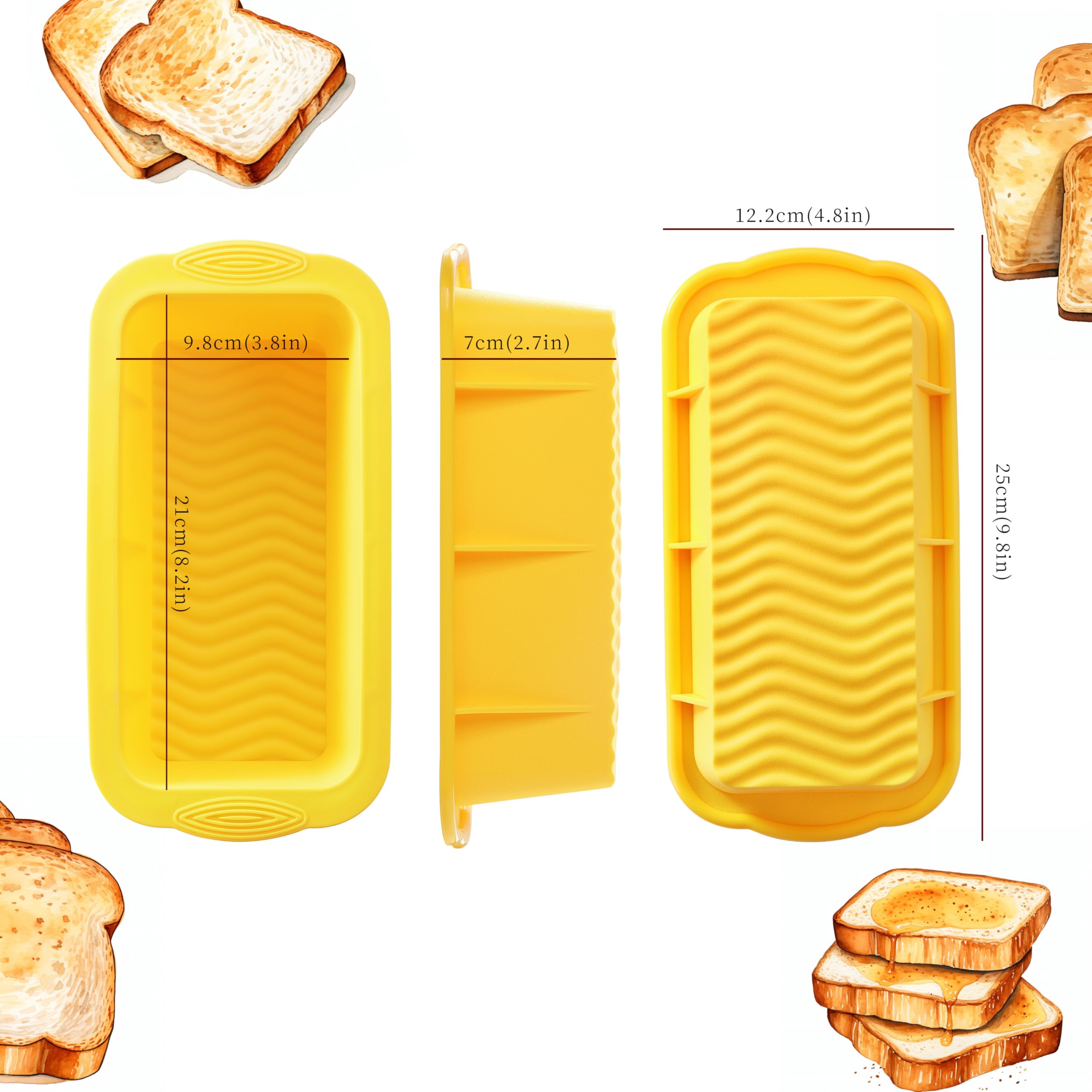 DAJLFA molde naranja, desmolde rápido para pan y repostería.