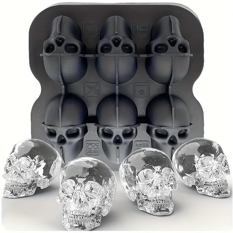 DakGagMah detalle de silicona flexible, fácil desmoldeo para hielo en cráneo.