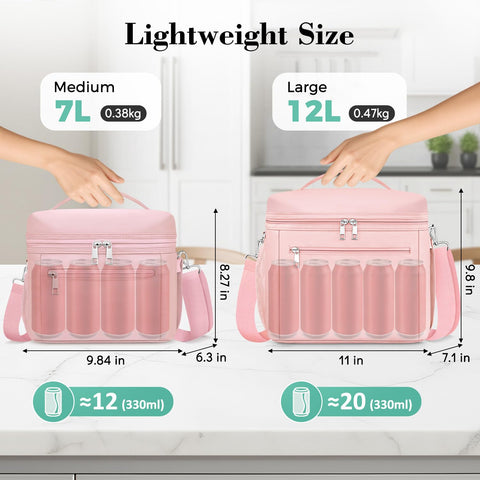 DALINDA capacidad para 12–14 latas de 330 ml, ideal para comidas completas