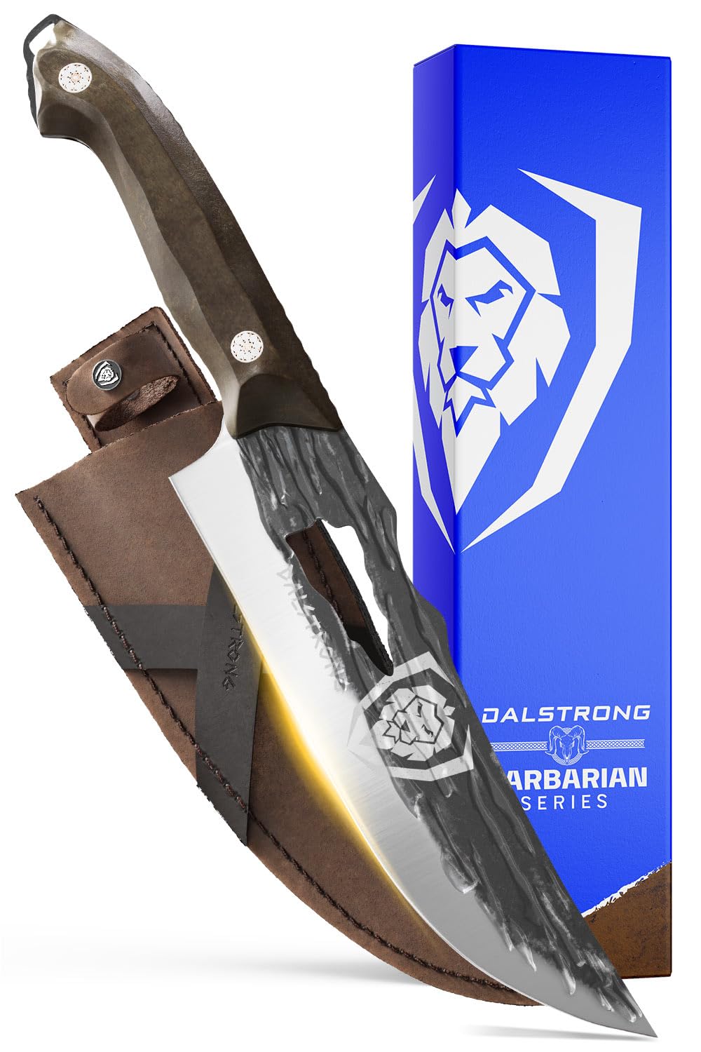 Dalstrong Barbarian hoja detalle: filo duradero para cortes precisos en la cocina
