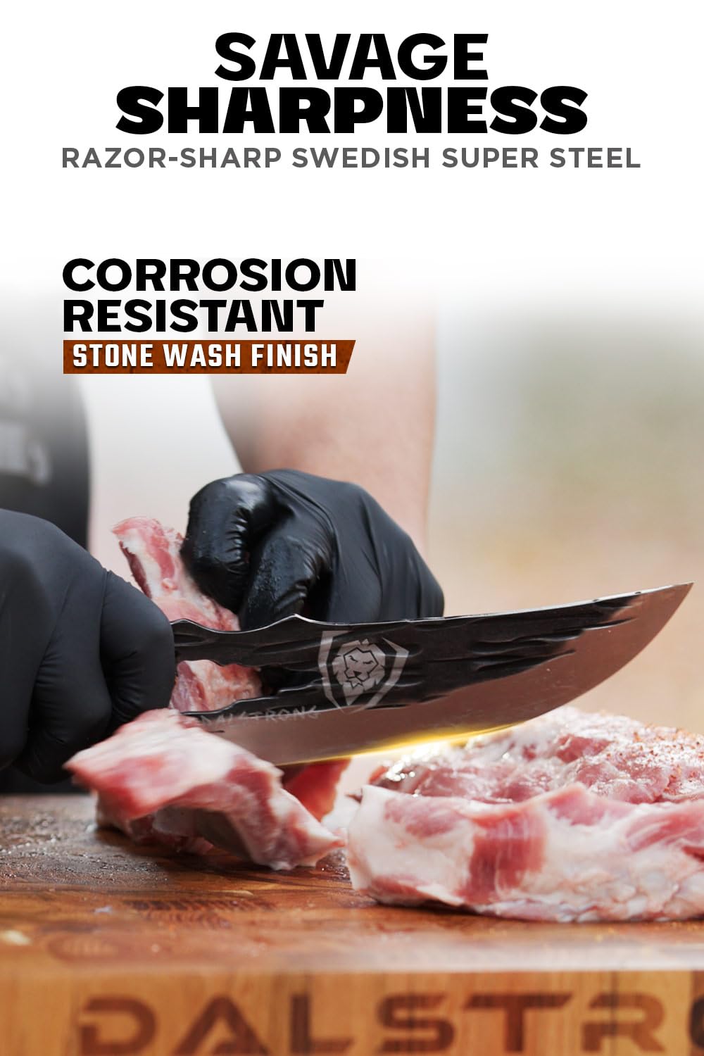Dalstrong Barbarian mango madera oscura: agarre cómodo para usos prolongados