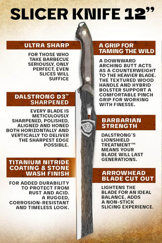 Dalstrong Barbarian con recubrimiento de titanio para mayor durabilidad