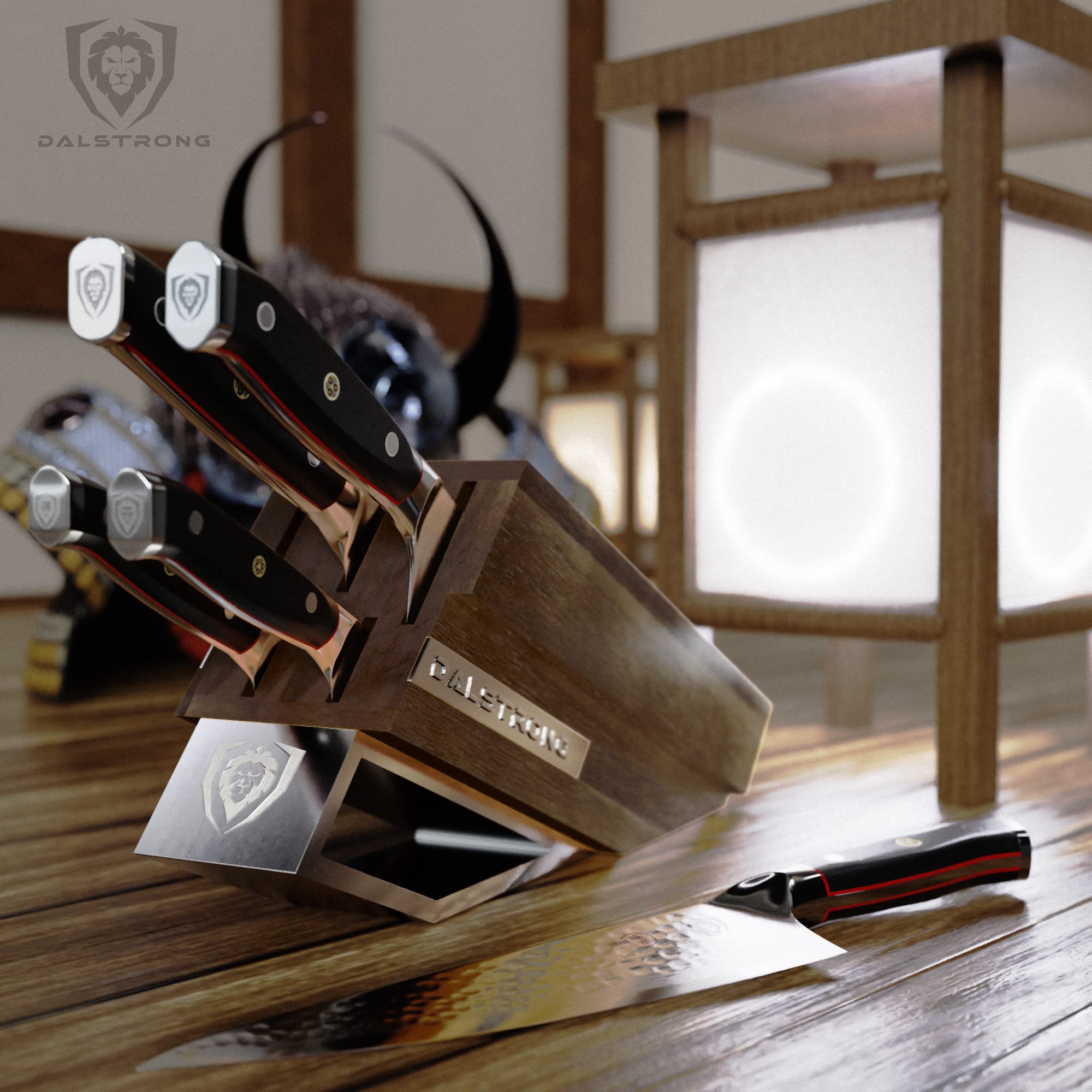 Bloque de acacia Dalstrong para almacenamiento elegante en la cocina