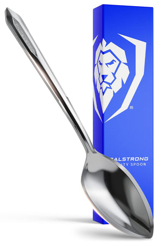Dalstrong cuchara utilidad acero 304 con brillo espejo para emplatado preciso.