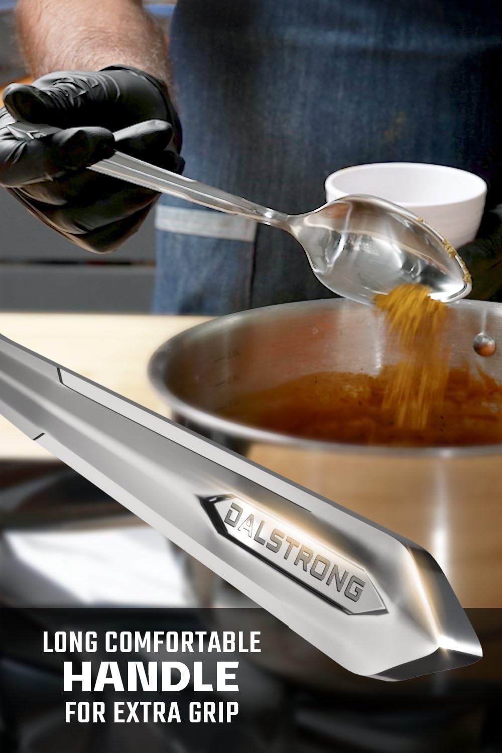 Dalstrong cuchara utilidad acero inoxidable resistente a la corrosión y duradera.