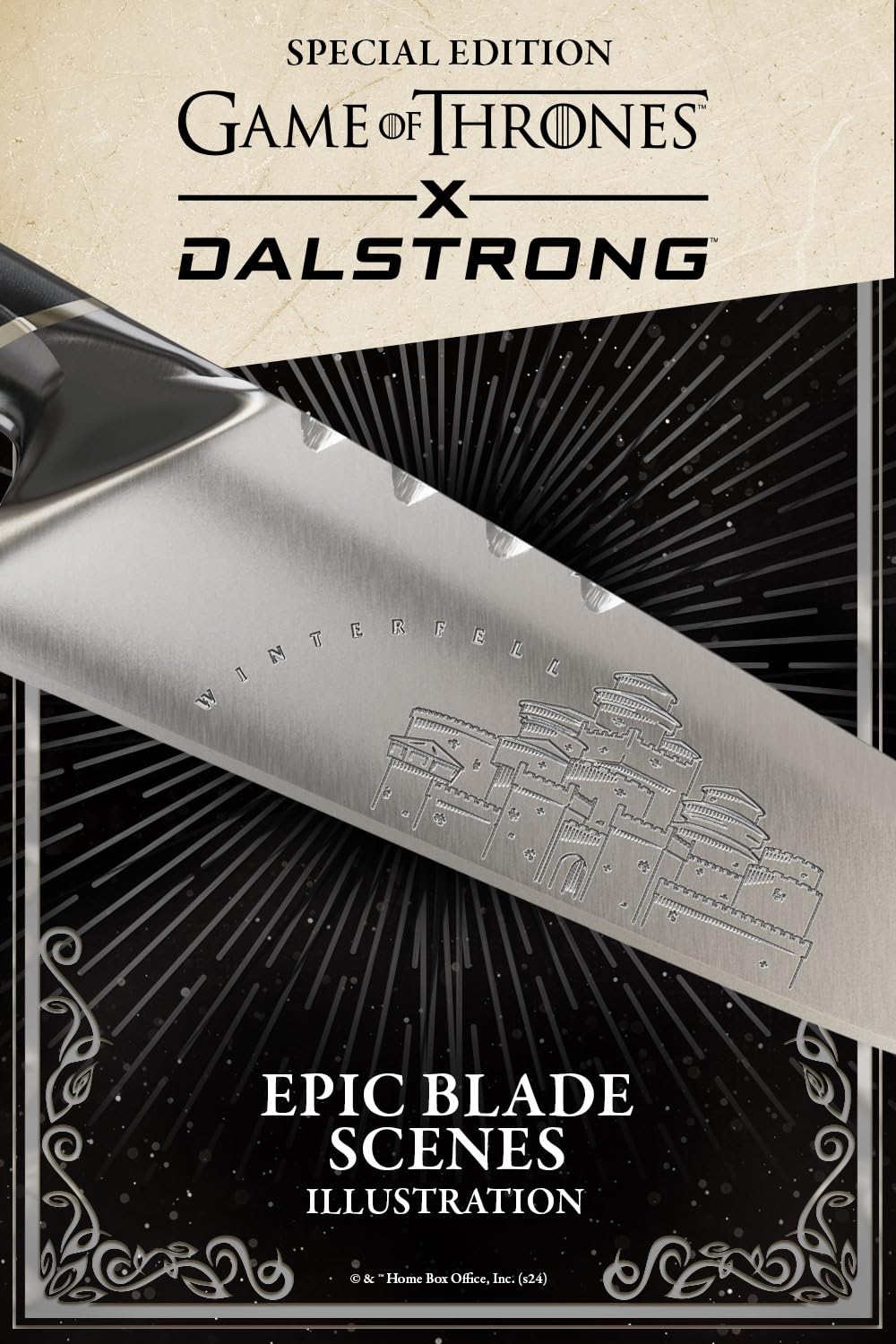 Dalstrong cuchillo chef 8 pulgadas filo afilado D3 para uso diario.