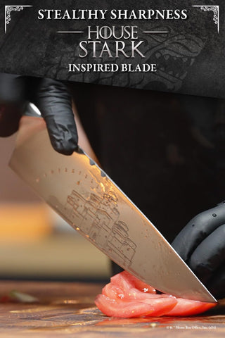 Dalstrong cuchillo chef 8 pulgadas mango G10 negro, agarre seguro.