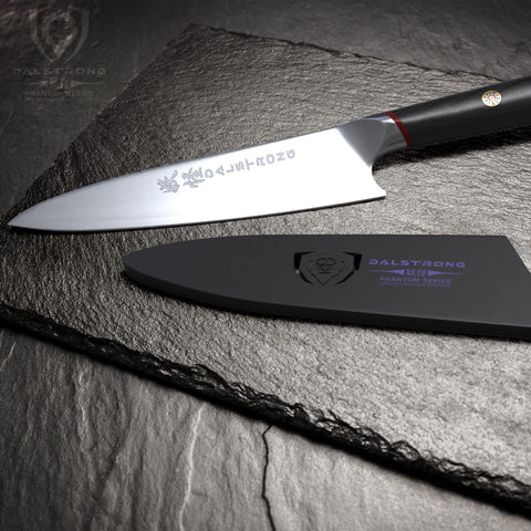Dalstrong Phantom 8 pulgadas, detalle de la hoja para precisión