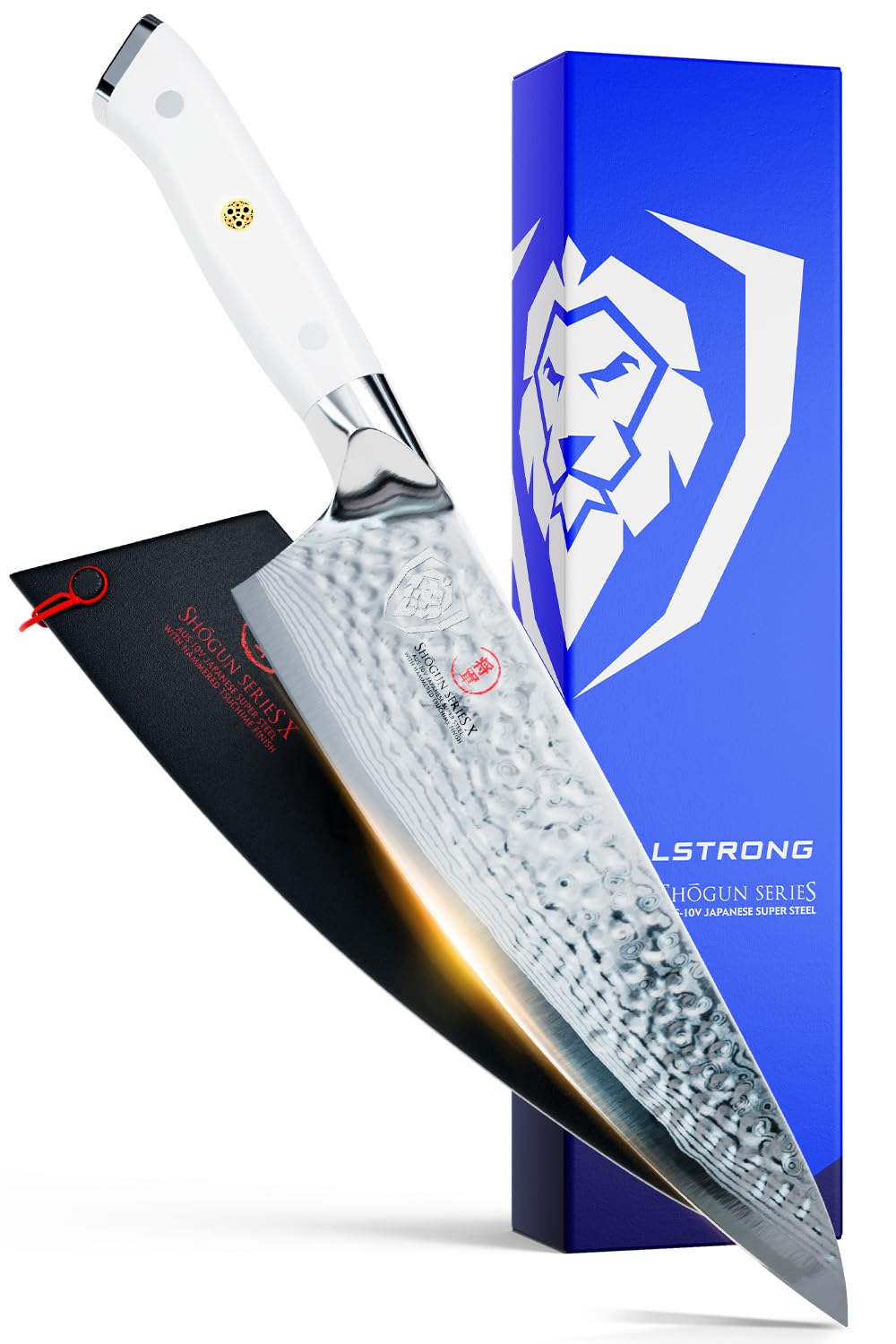 Dalstrong cuchillo chef 8 pulgadas, hoja afilada para cortes precisos en la cocina.