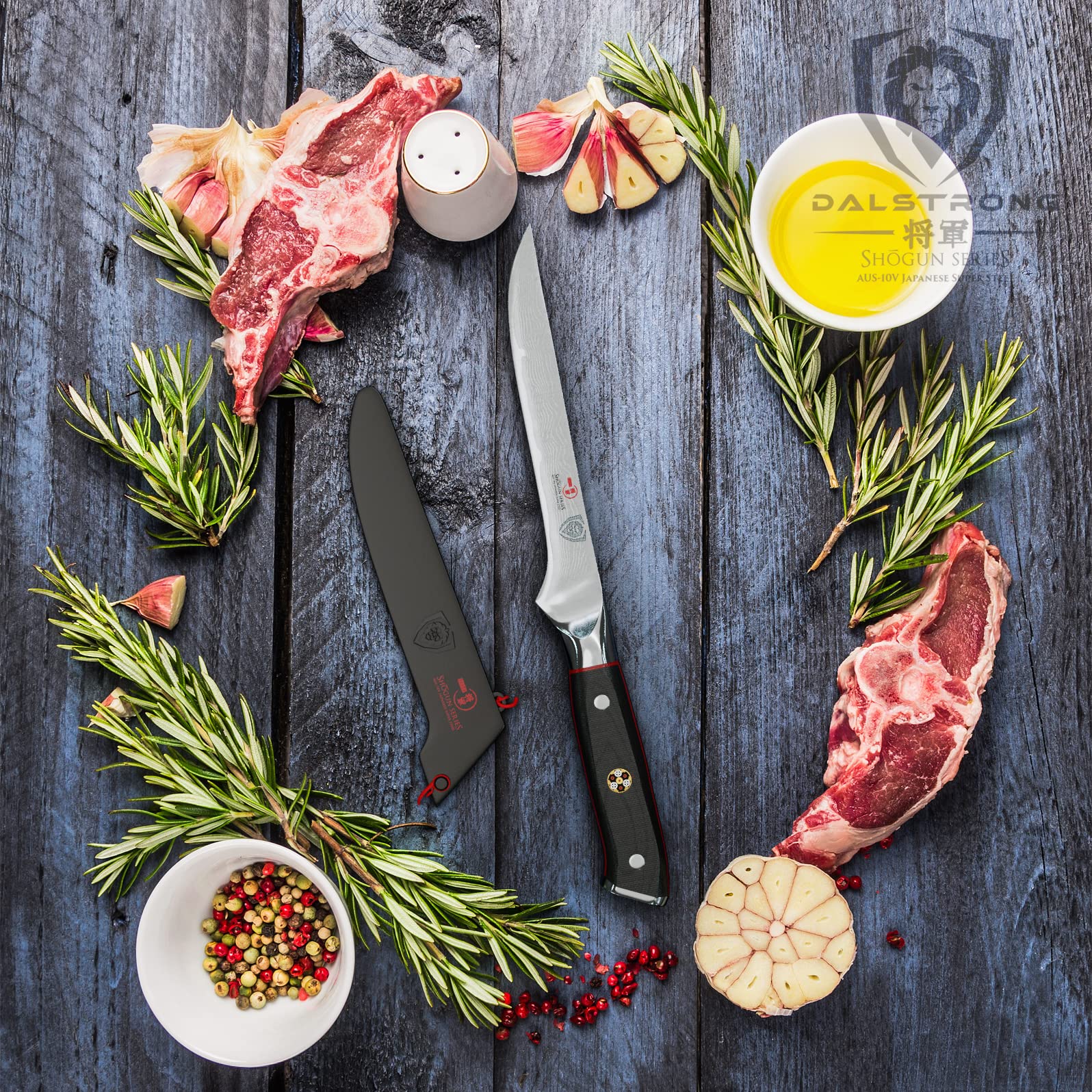 Dalstrong cuchillo desos estuche incluido, facilidad de almacenamiento.