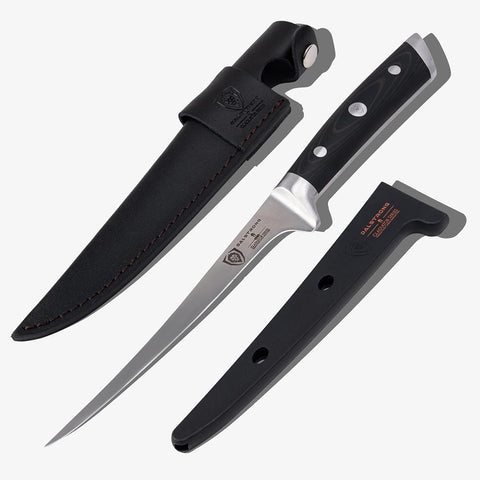 Dalstrong cuchillo filetear 7 pulgadas, hoja flexible, ideal para filetear con precisión.