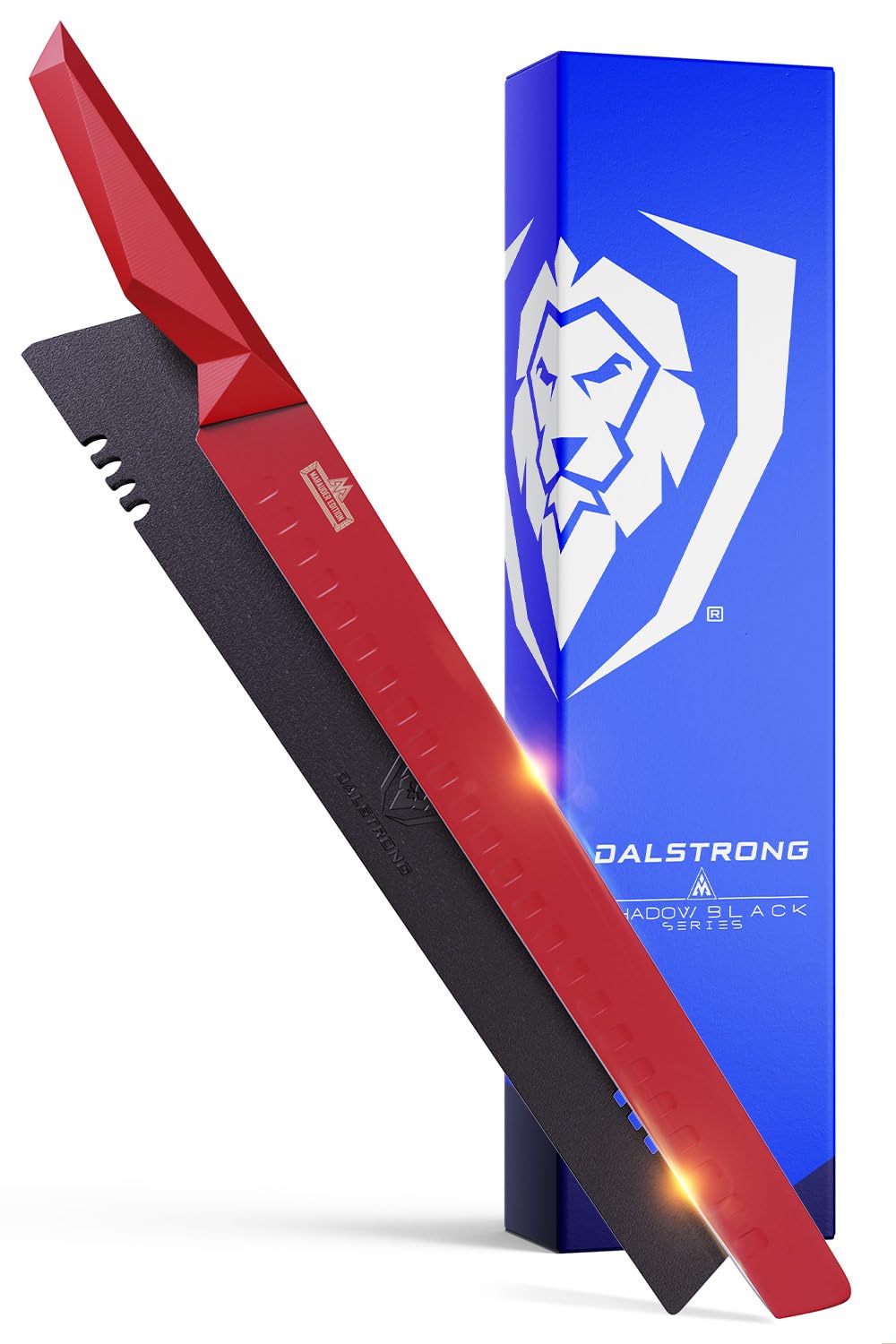 Dalstrong cuchillo para rebanar de 12 pulgadas con borde de precisión, ideal para filetear.