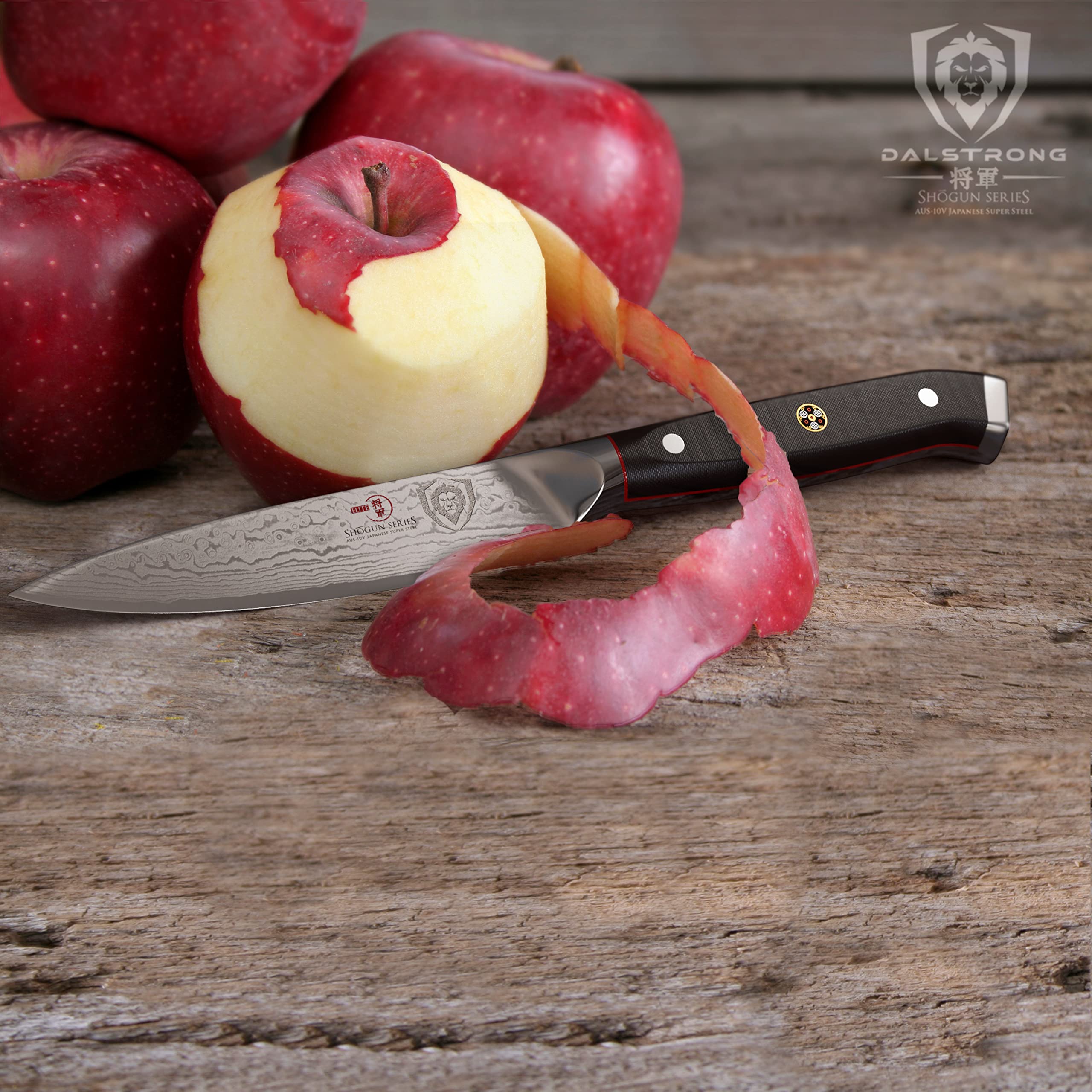Corte de verduras y frutas con filo duradero Dalstrong.
