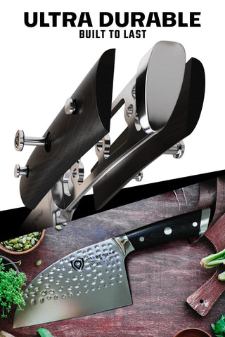 Dalstrong cuchillo serbio, filo preciso de 16-18 grados para cortes limpios.