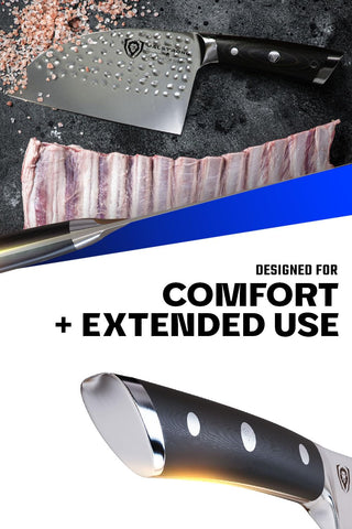 Dalstrong cuchillo serbio, diseño premiado y equilibrio perfecto para la cocina.