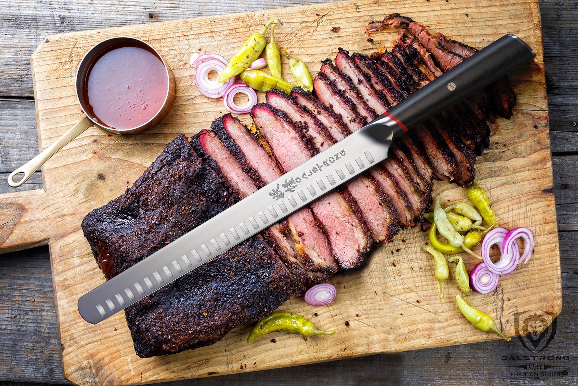 Dalstrong cuchillo serrar: corte preciso para pecho de res