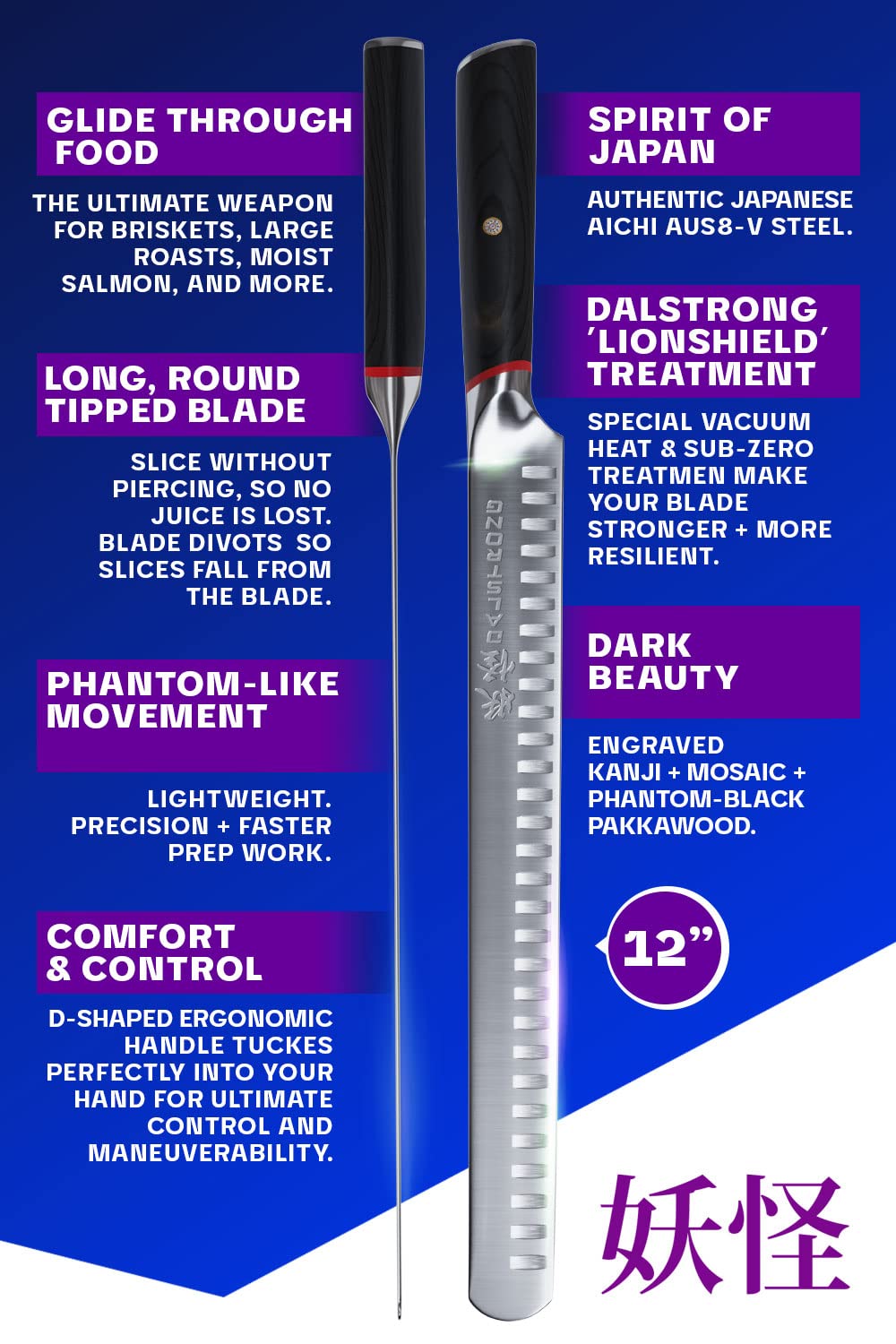 Dalstrong cuchillo serrar: equilibrio perfecto en la palma para control total