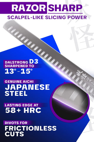 Dalstrong cuchillo serrar: mango ergonómico para comodidad durante largas sesiones