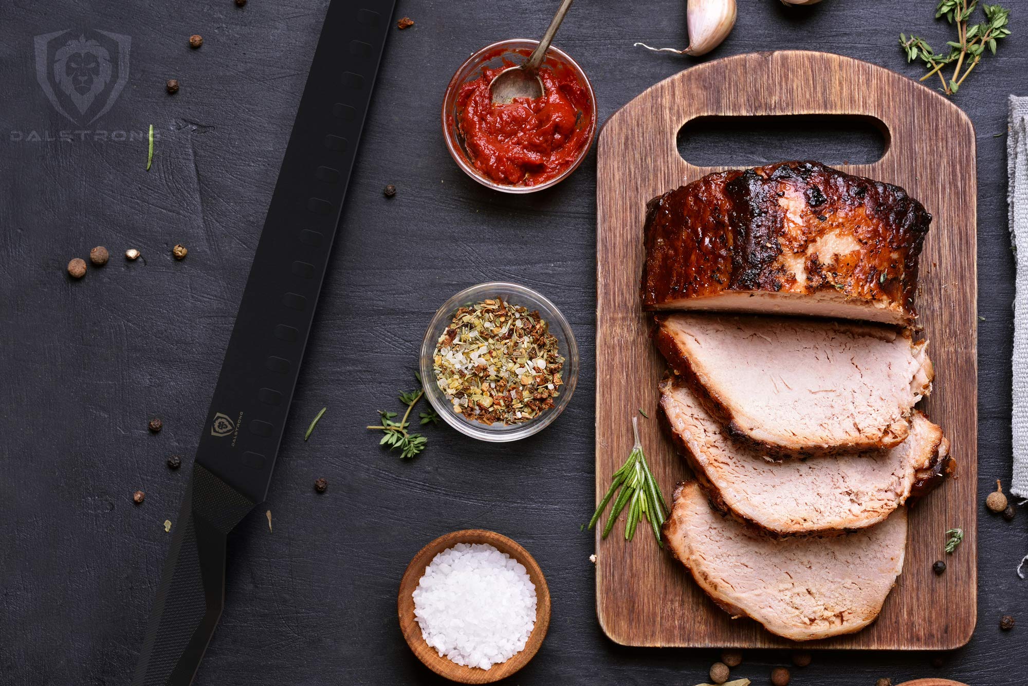 Diseño ergonómico oscuro de Dalstrong para uso diario en cocina