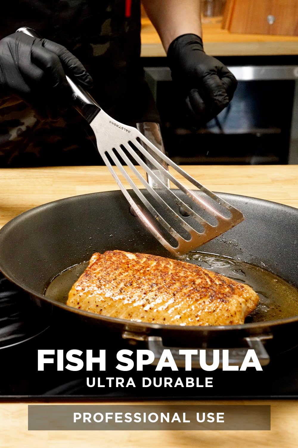 Espátula Dalstrong de acero inoxidable, cuerpo duradero y anticorrosión.