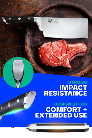 Funda incluida para almacenamiento seguro del cuchillo.