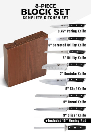 Cuchillo santoku Dalstrong Gladiator para picar eficiente y cómodo.