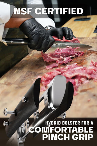 Dalstrong Gladiator Elite cuchillo chef 8 pulgadas: manejo cómodo y versátil