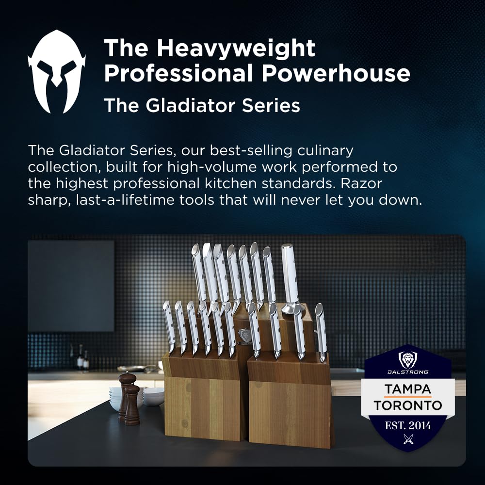 Dalstrong Gladiator Elite: cuchillo de pan de 9 pulgadas para cortes consistentes.