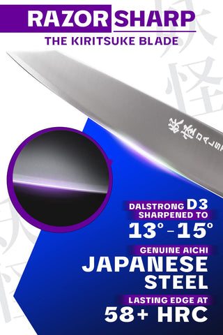 Dalstrong Kiritsuke Phantom: diseño ergonómico para agarre estable durante cortes