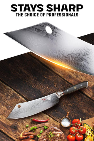 Dalstrong mango negro, agarre ergonómico para uso prolongado en la cocina.