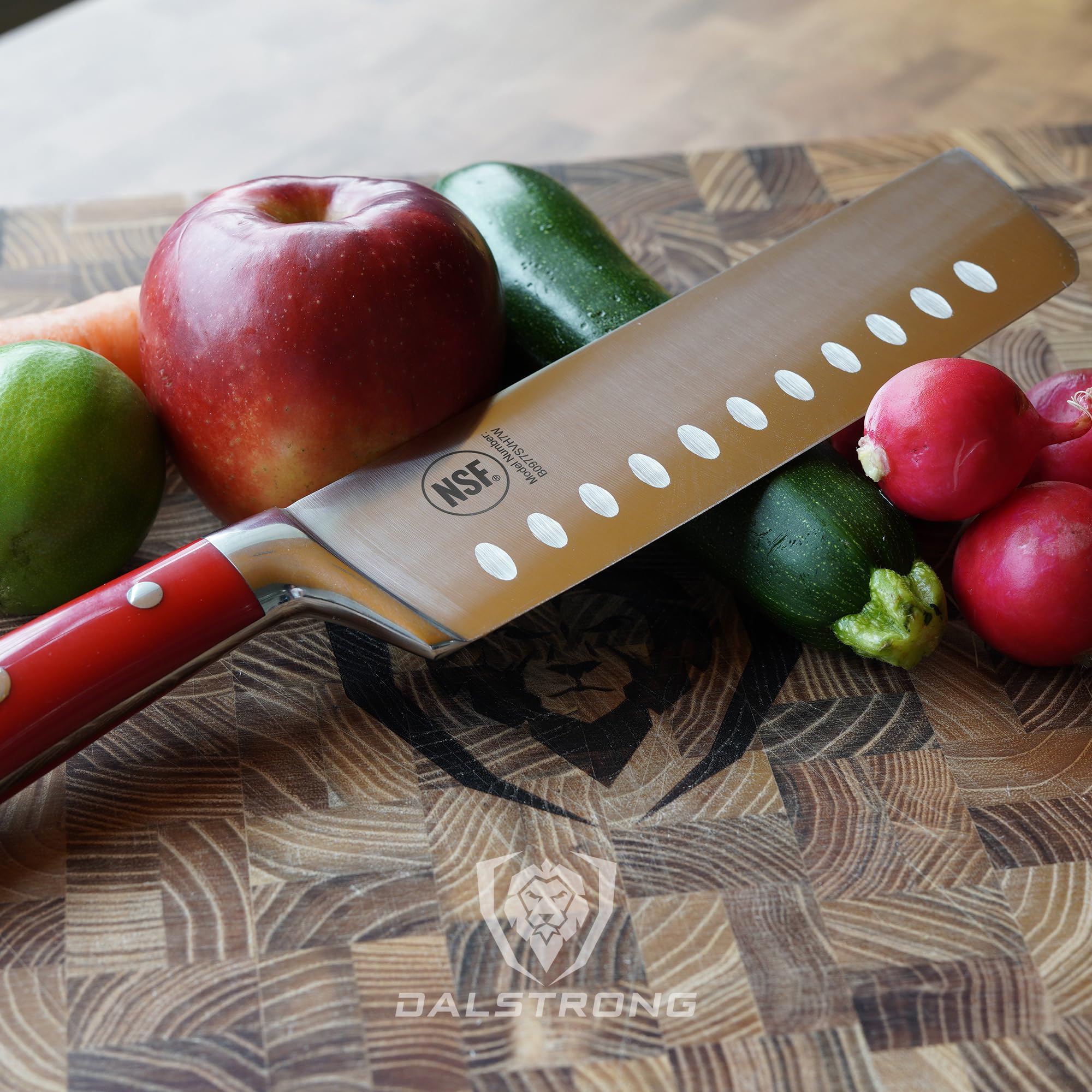 Borde de 16-18 grados para cortes limpios en verduras.