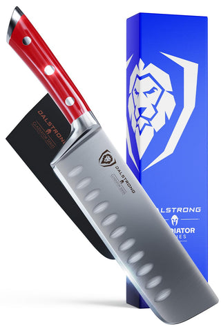 Nakiri Dalstrong de 7 pulgadas, hoja de alto carbono para cortes precisos de verduras.