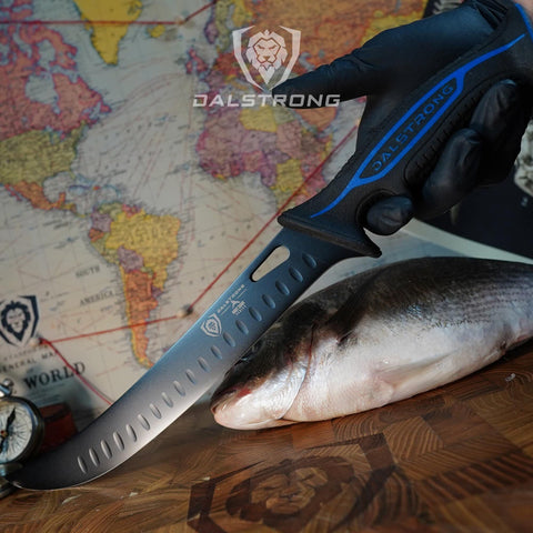 Dalstrong Night Shark 10” filo resistente con dureza Rockwell 58+