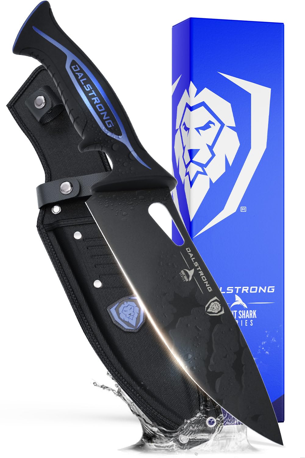 Dalstrong Night Shark 8” cuchillo, hoja titanio para durabilidad y filo estable