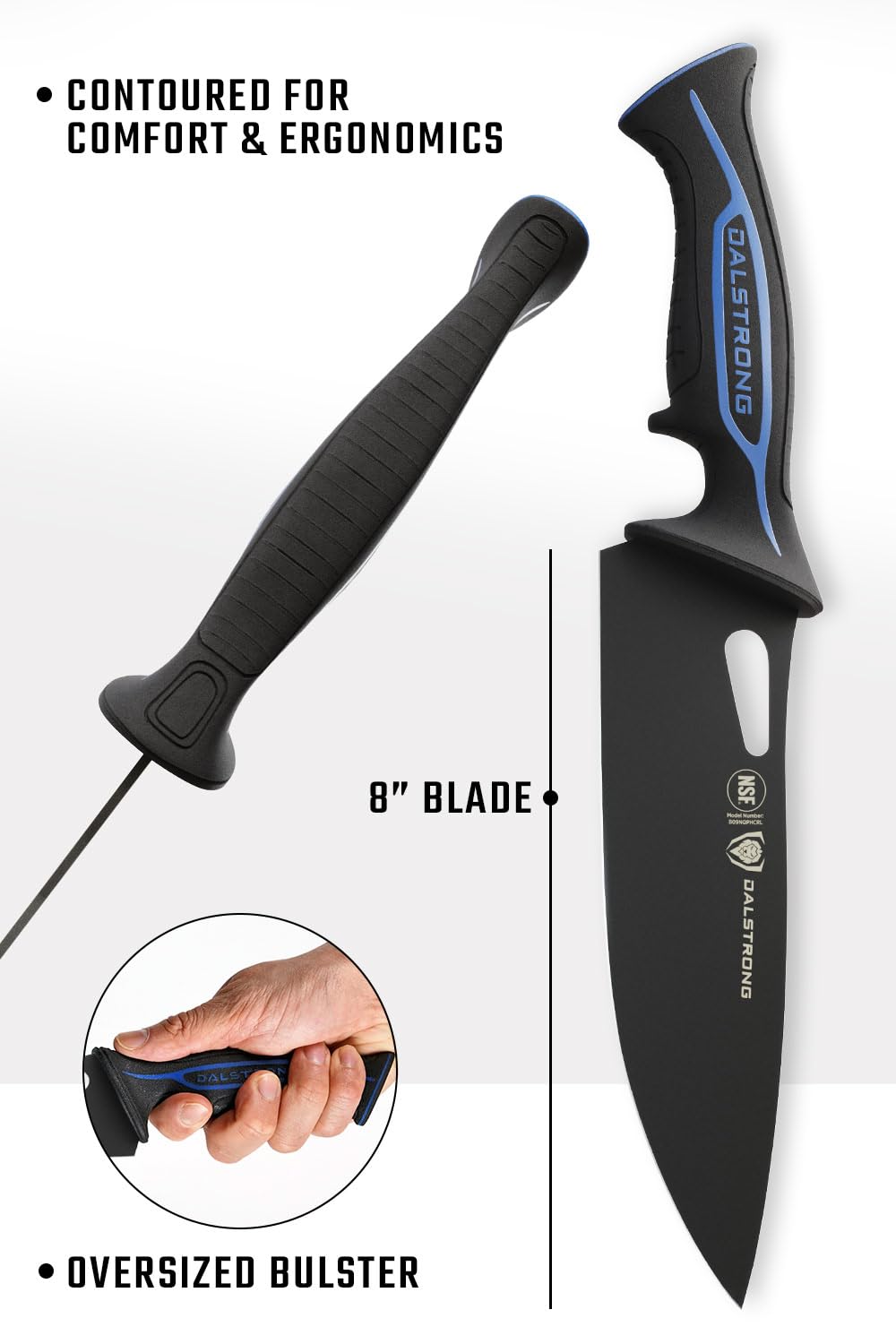 Dalstrong Night Shark 8” cuchillo para uso exterior y pesca
